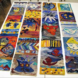 Stangmasker, 1994, 4 stk. 31x160 cm